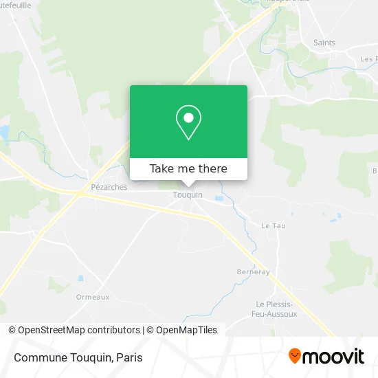 Commune Touquin map