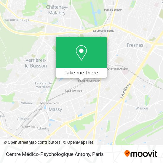 Centre Médico-Psychologique Antony map