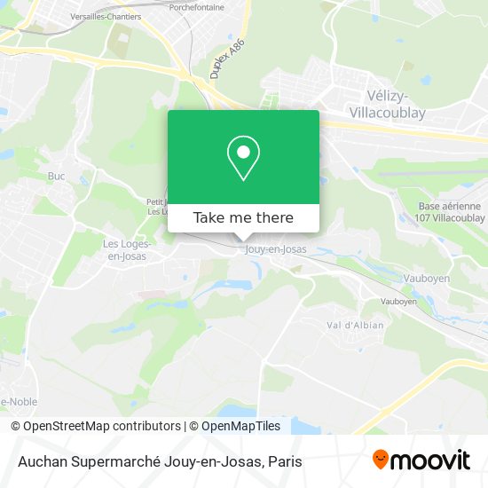 Mapa Auchan Supermarché Jouy-en-Josas