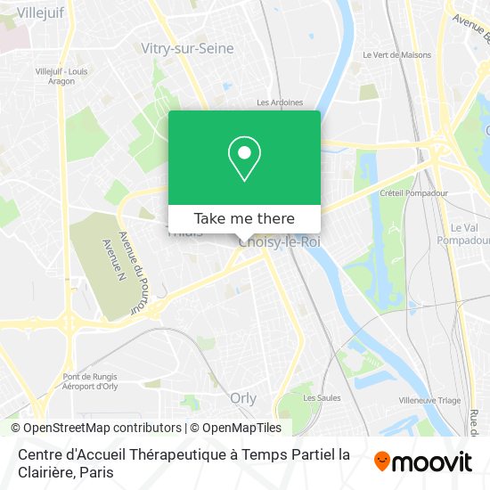Mapa Centre d'Accueil Thérapeutique à Temps Partiel la Clairière