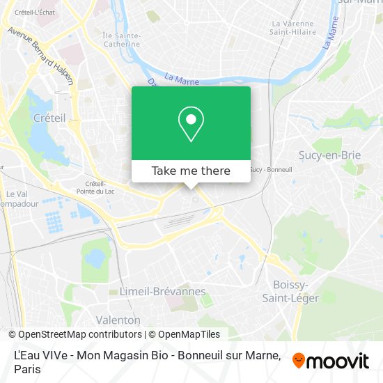 Mapa L'Eau VIVe - Mon Magasin Bio - Bonneuil sur Marne