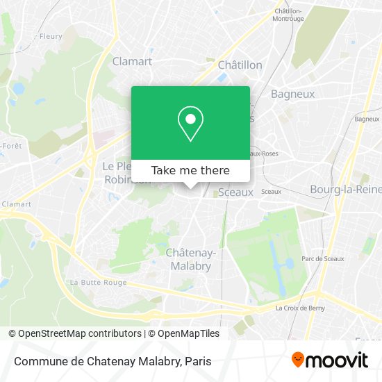 Commune de Chatenay Malabry map