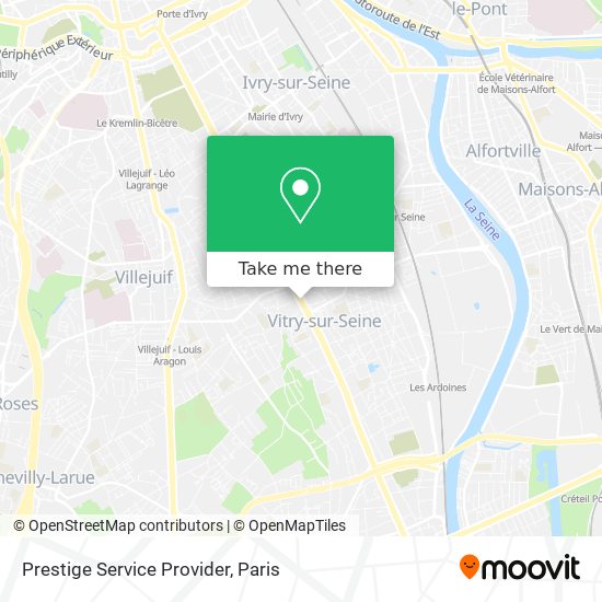 Prestige Service Provider map