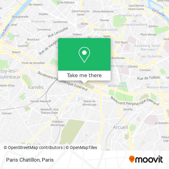 Paris Chatillon map