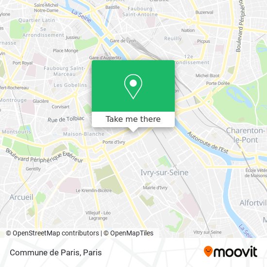 Commune de Paris map