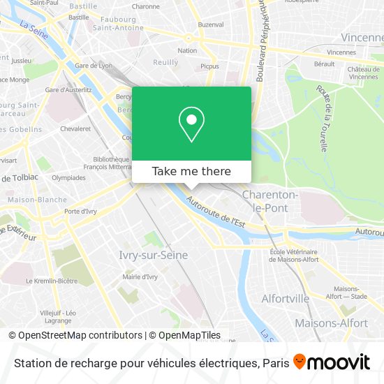 Station de recharge pour véhicules électriques map