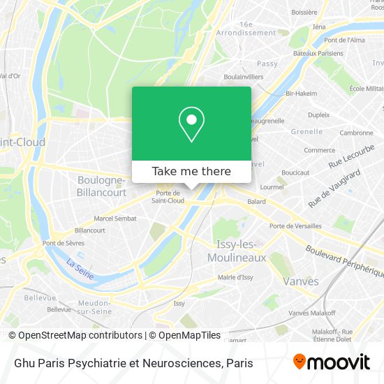 Ghu Paris Psychiatrie et Neurosciences map