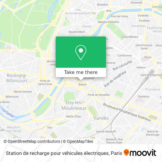 Station de recharge pour véhicules électriques map