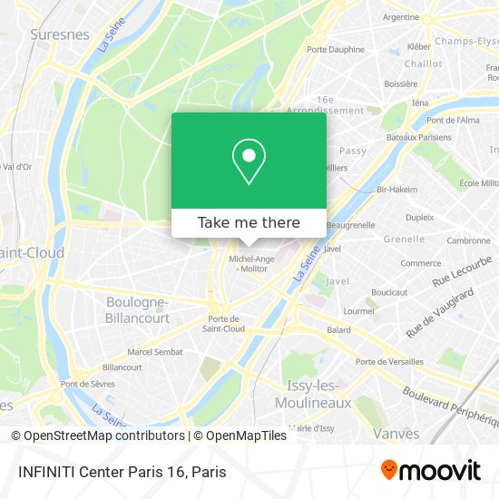 INFINITI Center Paris 16 map