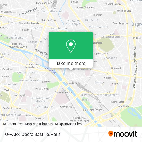 Q-PARK Opéra Bastille map