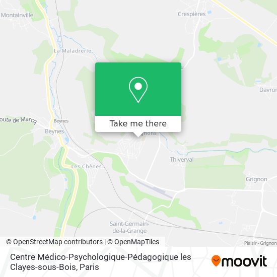 Mapa Centre Médico-Psychologique-Pédagogique les Clayes-sous-Bois