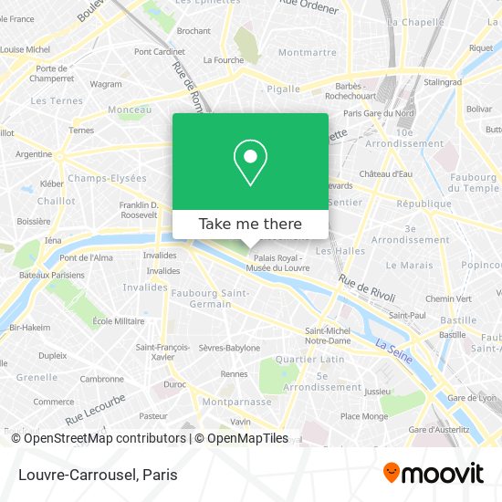 Louvre-Carrousel map