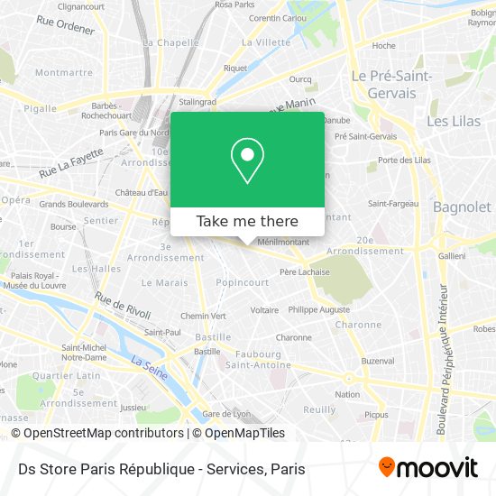 Ds Store Paris République - Services map