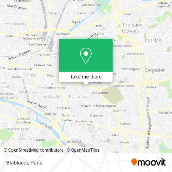 Blablacar map