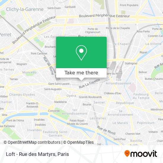 Mapa Loft - Rue des Martyrs
