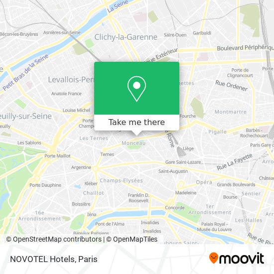 Mapa NOVOTEL Hotels