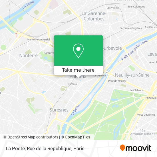 La Poste, Rue de la République map