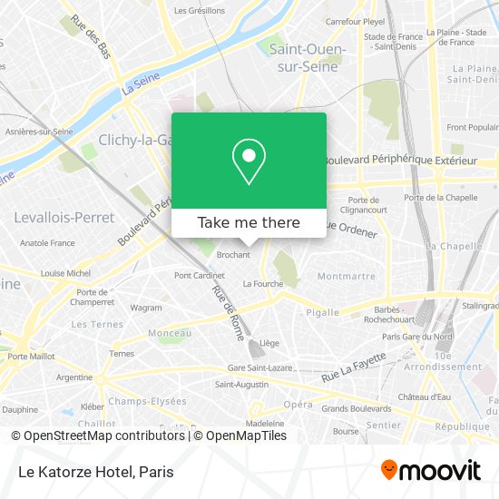 Le Katorze Hotel map