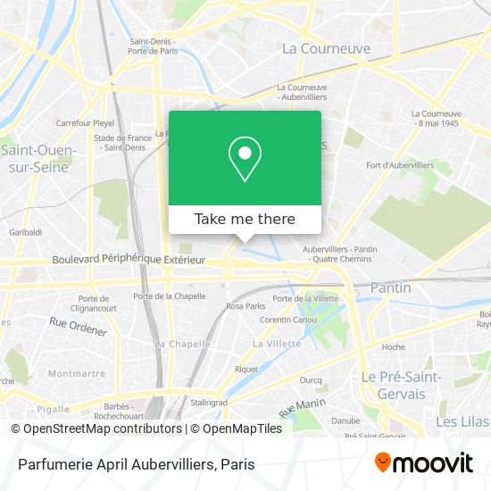 Mapa Parfumerie April Aubervilliers