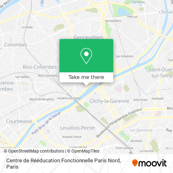 Centre de Rééducation Fonctionnelle Paris Nord map