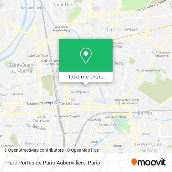Mapa Parc Portes de Paris-Aubervilliers