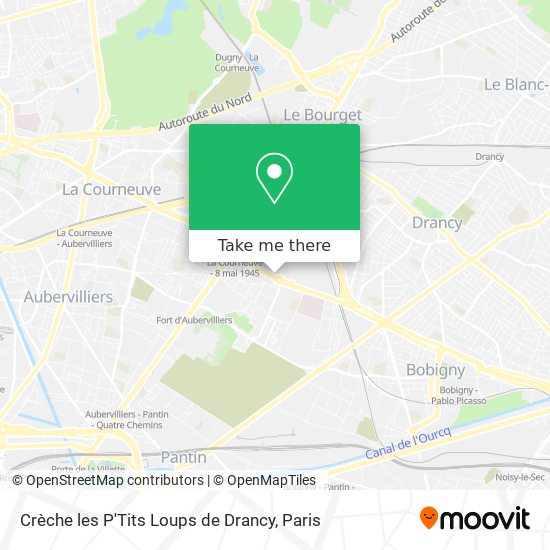 Crèche les P'Tits Loups de Drancy map