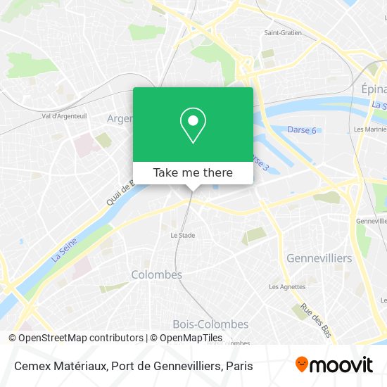 Cemex Matériaux, Port de Gennevilliers map