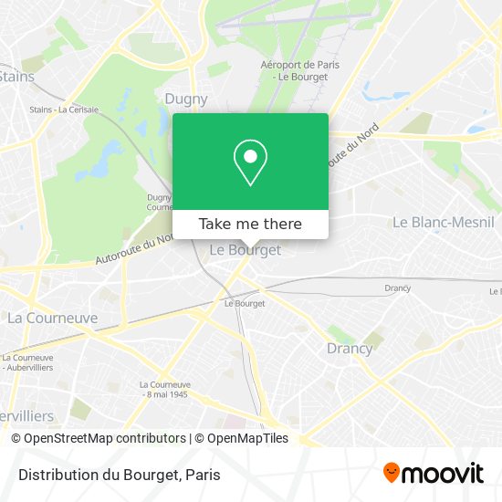 Distribution du Bourget map