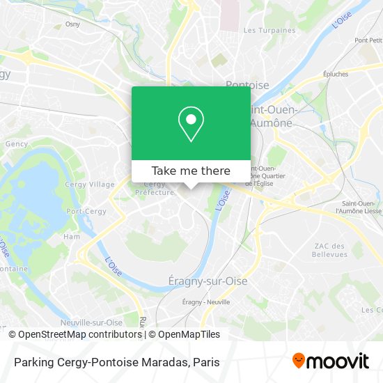 Mapa Parking Cergy-Pontoise Maradas