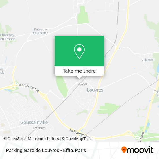 Parking Gare de Louvres - Effia map