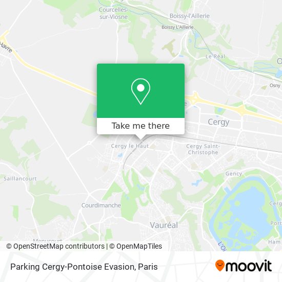 Mapa Parking Cergy-Pontoise Evasion
