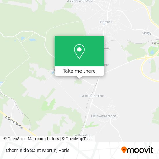 Mapa Chemin de Saint Martin