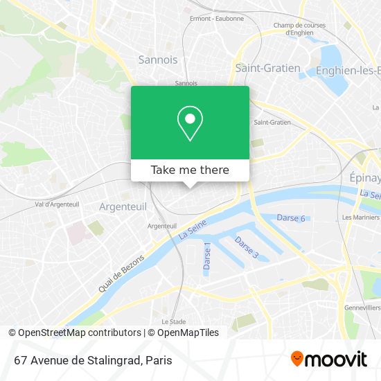 Mapa 67 Avenue de Stalingrad