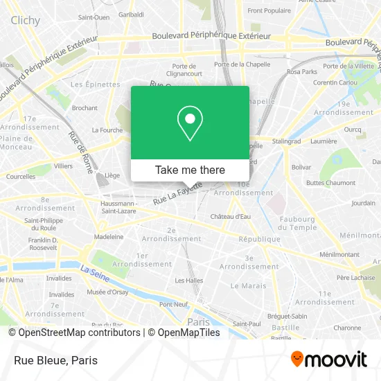 Mapa Rue Bleue
