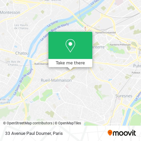 Mapa 33 Avenue Paul Doumer