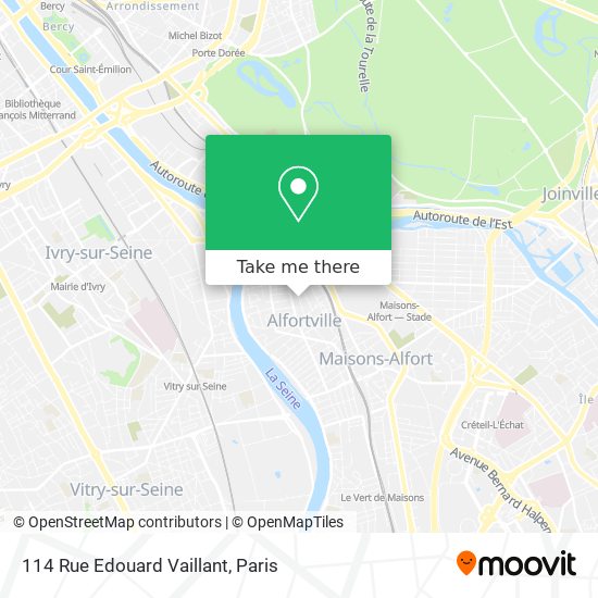 Mapa 114 Rue Edouard Vaillant