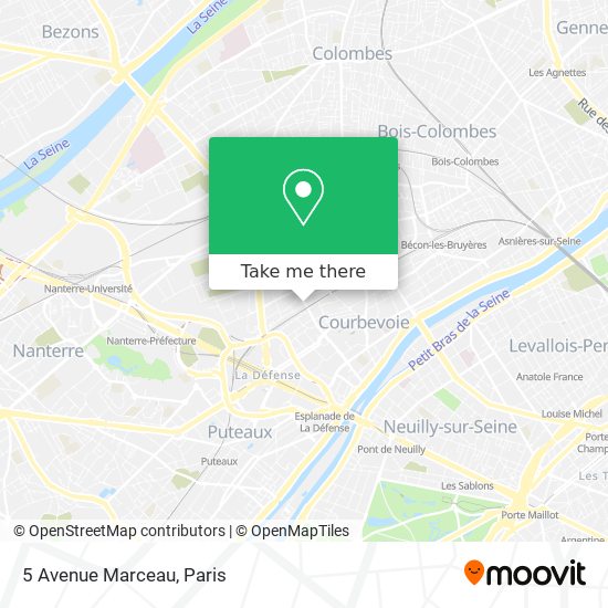 5 Avenue Marceau map