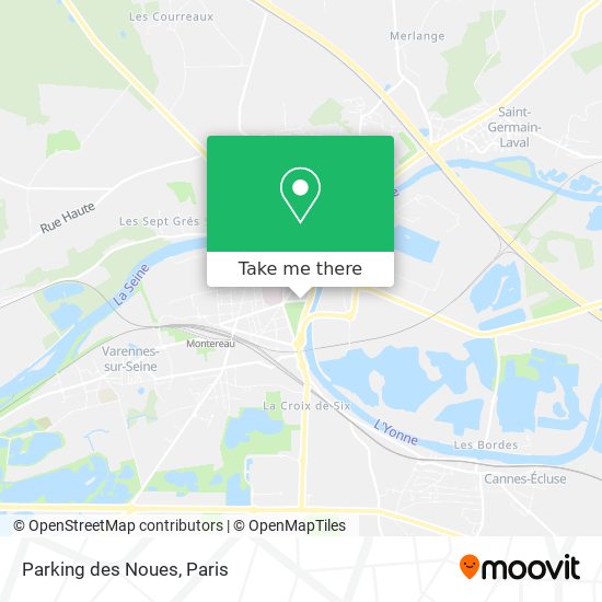 Mapa Parking des Noues