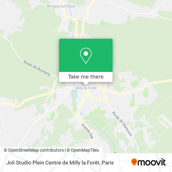 Joli Studio Plein Centre de Milly la Forêt map