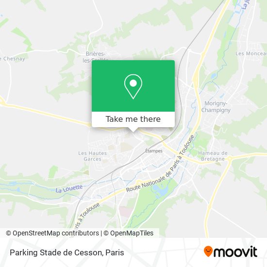 Mapa Parking Stade de Cesson