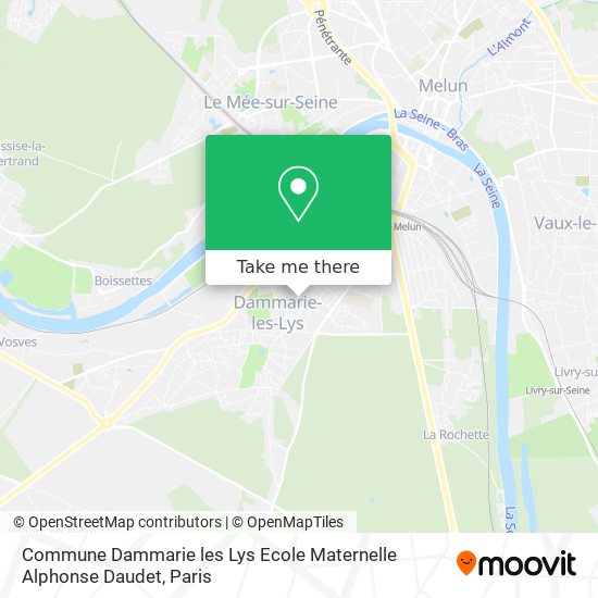 Mapa Commune Dammarie les Lys Ecole Maternelle Alphonse Daudet