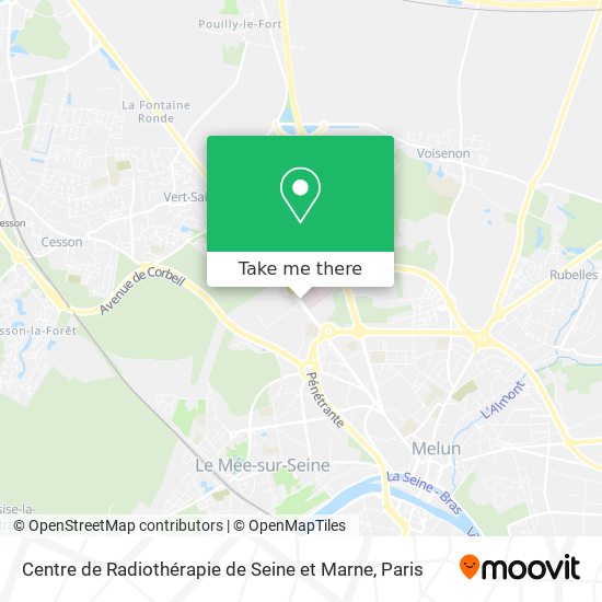 Mapa Centre de Radiothérapie de Seine et Marne