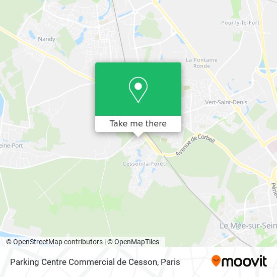 Parking Centre Commercial de Cesson map