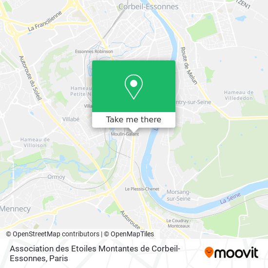 Mapa Association des Etoiles Montantes de Corbeil-Essonnes