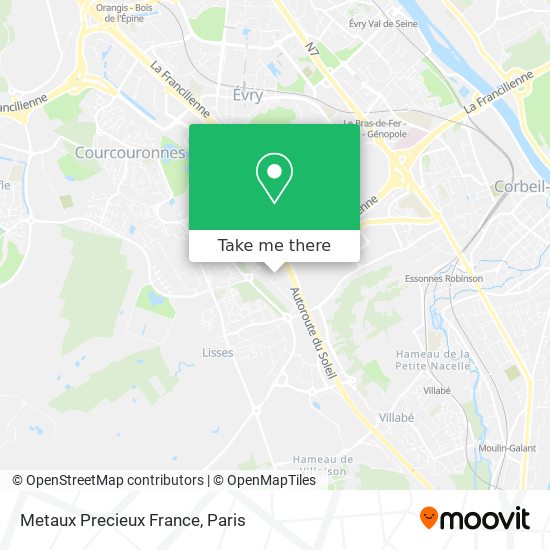 Metaux Precieux France map