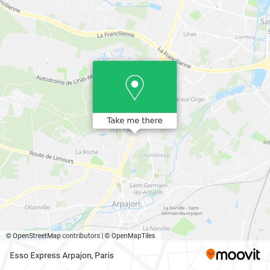 Mapa Esso Express Arpajon