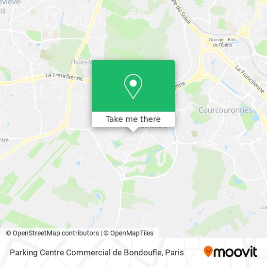 Parking Centre Commercial de Bondoufle map