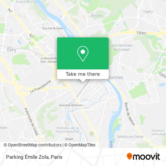 Mapa Parking Émile Zola