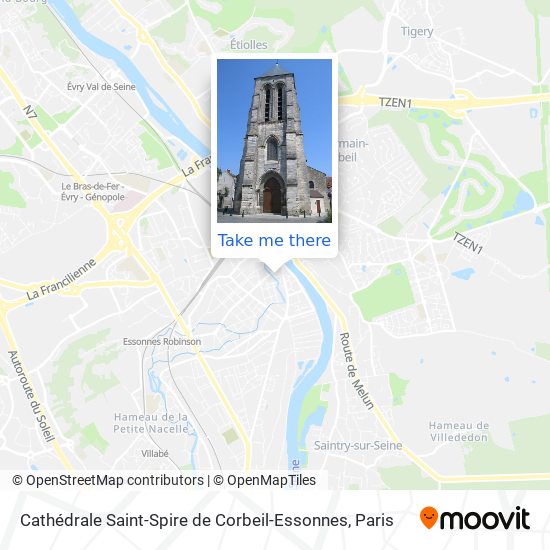 Mapa Cathédrale Saint-Spire de Corbeil-Essonnes