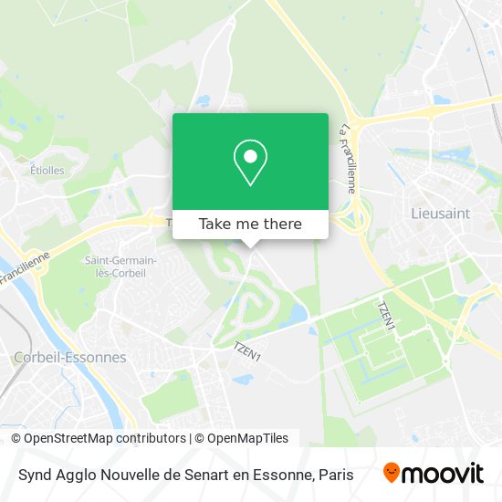 Mapa Synd Agglo Nouvelle de Senart en Essonne